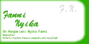 fanni nyika business card